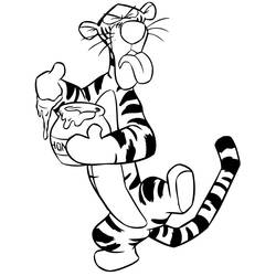 着色页: Tigger (卡通人物) #188274 - 免费可打印着色页