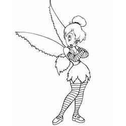 着色页: Tinker Bell (卡通人物) #170483 - 免费可打印着色页
