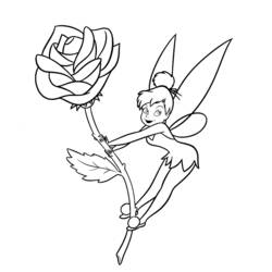 着色页: Tinker Bell (卡通人物) #170488 - 免费可打印着色页