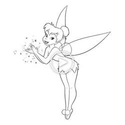着色页: Tinker Bell (卡通人物) #170494 - 免费可打印着色页