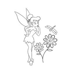着色页: Tinker Bell (卡通人物) #170501 - 免费可打印着色页