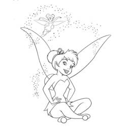 着色页: Tinker Bell (卡通人物) #170521 - 免费可打印着色页