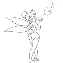 着色页: Tinker Bell (卡通人物) #170523 - 免费可打印着色页