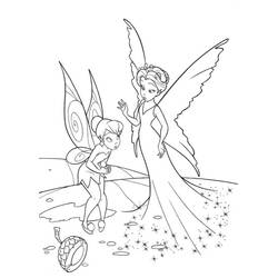 着色页: Tinker Bell (卡通人物) #170525 - 免费可打印着色页