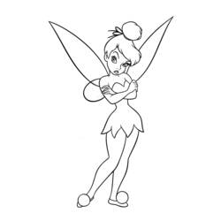 着色页: Tinker Bell (卡通人物) #170534 - 免费可打印着色页