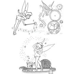 着色页: Tinker Bell (卡通人物) #170540 - 免费可打印着色页