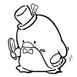 着色页: Tuxedo Sam (卡通人物) #220176 - 免费可打印着色页