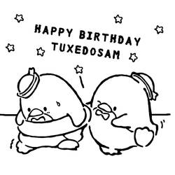 着色页: Tuxedo Sam (卡通人物) #220201 - 免费可打印着色页