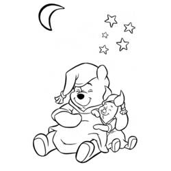着色页: 小熊维尼 (卡通人物) #28650 - 免费可打印着色页