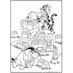 着色页: 小熊维尼 (卡通人物) #28751 - 免费可打印着色页