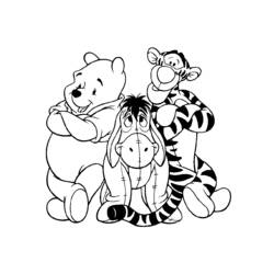 着色页: 小熊维尼 (卡通人物) #28900 - 免费可打印着色页