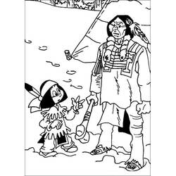 着色页: Yakari (卡通人物) #201095 - 免费可打印着色页