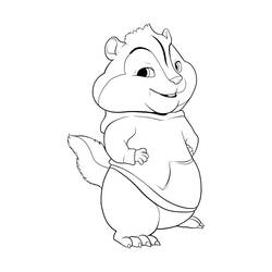 着色页: Alvin和the Chipmunks (卡通和动画节目) #128239 - 免费可打印着色页