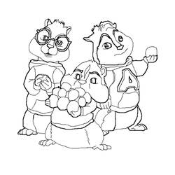 着色页: Alvin和the Chipmunks (卡通和动画节目) #128244 - 免费可打印着色页