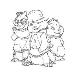 着色页: Alvin和the Chipmunks (卡通和动画节目) #128245 - 免费可打印着色页