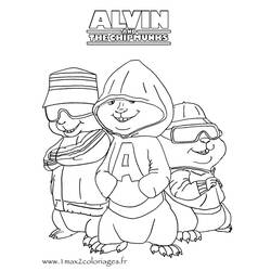 着色页: Alvin和the Chipmunks (卡通和动画节目) #128248 - 免费可打印着色页