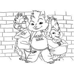 着色页: Alvin和the Chipmunks (卡通和动画节目) #128251 - 免费可打印着色页