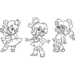 着色页: Alvin和the Chipmunks (卡通和动画节目) #128252 - 免费可打印着色页