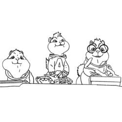 着色页: Alvin和the Chipmunks (卡通和动画节目) #128276 - 免费可打印着色页