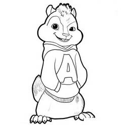 着色页: Alvin和the Chipmunks (卡通和动画节目) #128282 - 免费可打印着色页