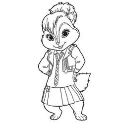 着色页: Alvin和the Chipmunks (卡通和动画节目) #128312 - 免费可打印着色页