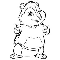 着色页: Alvin和the Chipmunks (卡通和动画节目) #128343 - 免费可打印着色页