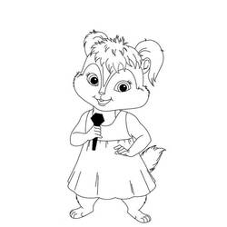 着色页: Alvin和the Chipmunks (卡通和动画节目) #128356 - 免费可打印着色页