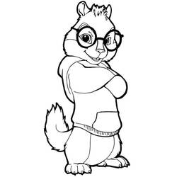 着色页: Alvin和the Chipmunks (卡通和动画节目) #128373 - 免费可打印着色页