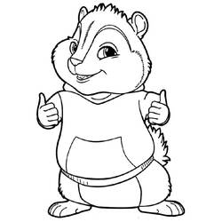 着色页: Alvin和the Chipmunks (卡通和动画节目) #128384 - 免费可打印着色页