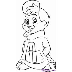 着色页: Alvin和the Chipmunks (卡通和动画节目) #128389 - 免费可打印着色页
