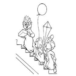 着色页: Alvin和the Chipmunks (卡通和动画节目) #128416 - 免费可打印着色页