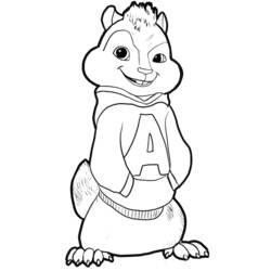 着色页: Alvin和the Chipmunks (卡通和动画节目) #128424 - 免费可打印着色页