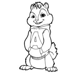 着色页: Alvin和the Chipmunks (卡通和动画节目) #128437 - 免费可打印着色页