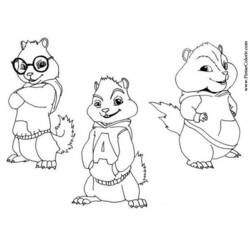 着色页: Alvin和the Chipmunks - 免费可打印着色页