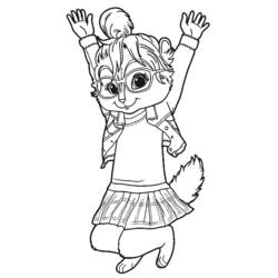 着色页: Alvin和the Chipmunks (卡通和动画节目) #128461 - 免费可打印着色页
