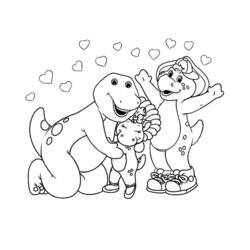 着色页: Barney和friends (卡通和动画节目) #40987 - 免费可打印着色页