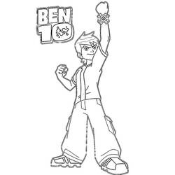 着色页: Ben 10 (卡通和动画节目) #40417 - 免费可打印着色页