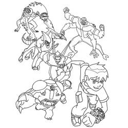 着色页: Ben 10 (卡通和动画节目) #40424 - 免费可打印着色页