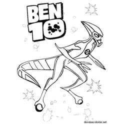 着色页: Ben 10 (卡通和动画节目) #40435 - 免费可打印着色页