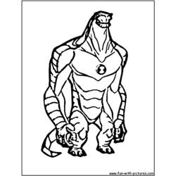 着色页: Ben 10 (卡通和动画节目) #40495 - 免费可打印着色页