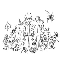 着色页: Ben 10 (卡通和动画节目) #40529 - 免费可打印着色页