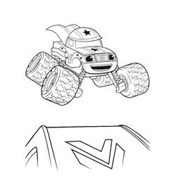 着色页: Blaze和the Monster Machines - 免费可打印着色页