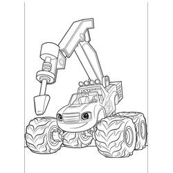 着色页: Blaze和the Monster Machines (卡通和动画节目) #199450 - 免费可打印着色页