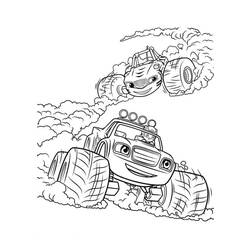 着色页: Blaze和the Monster Machines (卡通和动画节目) #199470 - 免费可打印着色页