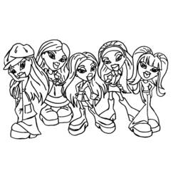 着色页: Bratz (卡通和动画节目) #32528 - 免费可打印着色页