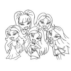 着色页: Bratz - 免费可打印着色页
