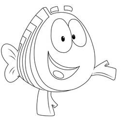 着色页: Bubble Guppies - 免费可打印着色页