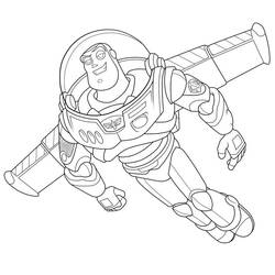 着色页: Buzz Lightyear of Star Command (卡通和动画节目) #46610 - 免费可打印着色页