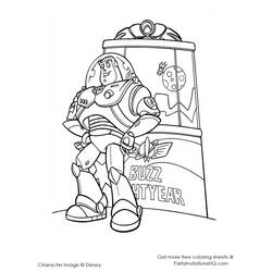 着色页: Buzz Lightyear of Star Command (卡通和动画节目) #46682 - 免费可打印着色页