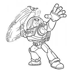 着色页: Buzz Lightyear of Star Command (卡通和动画节目) #46685 - 免费可打印着色页